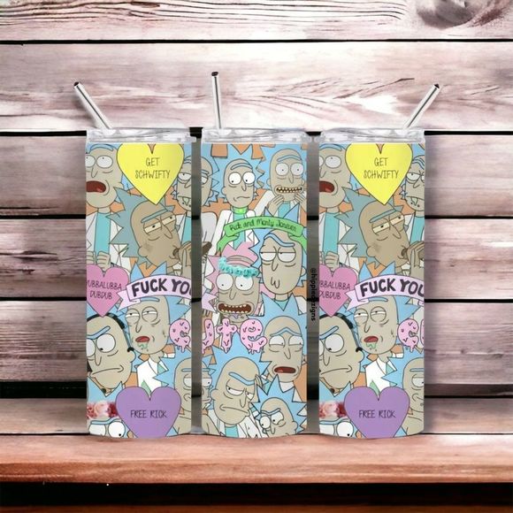 Rick & Morty 20oz Steel Tumbler With Lid & Straw - Picture 1 of 6